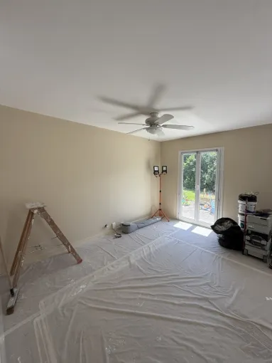 Rénovation d’une maison en plâtrerie et peinture à Orliénas, Grézieu-la-Varenne, Matière et Nuance